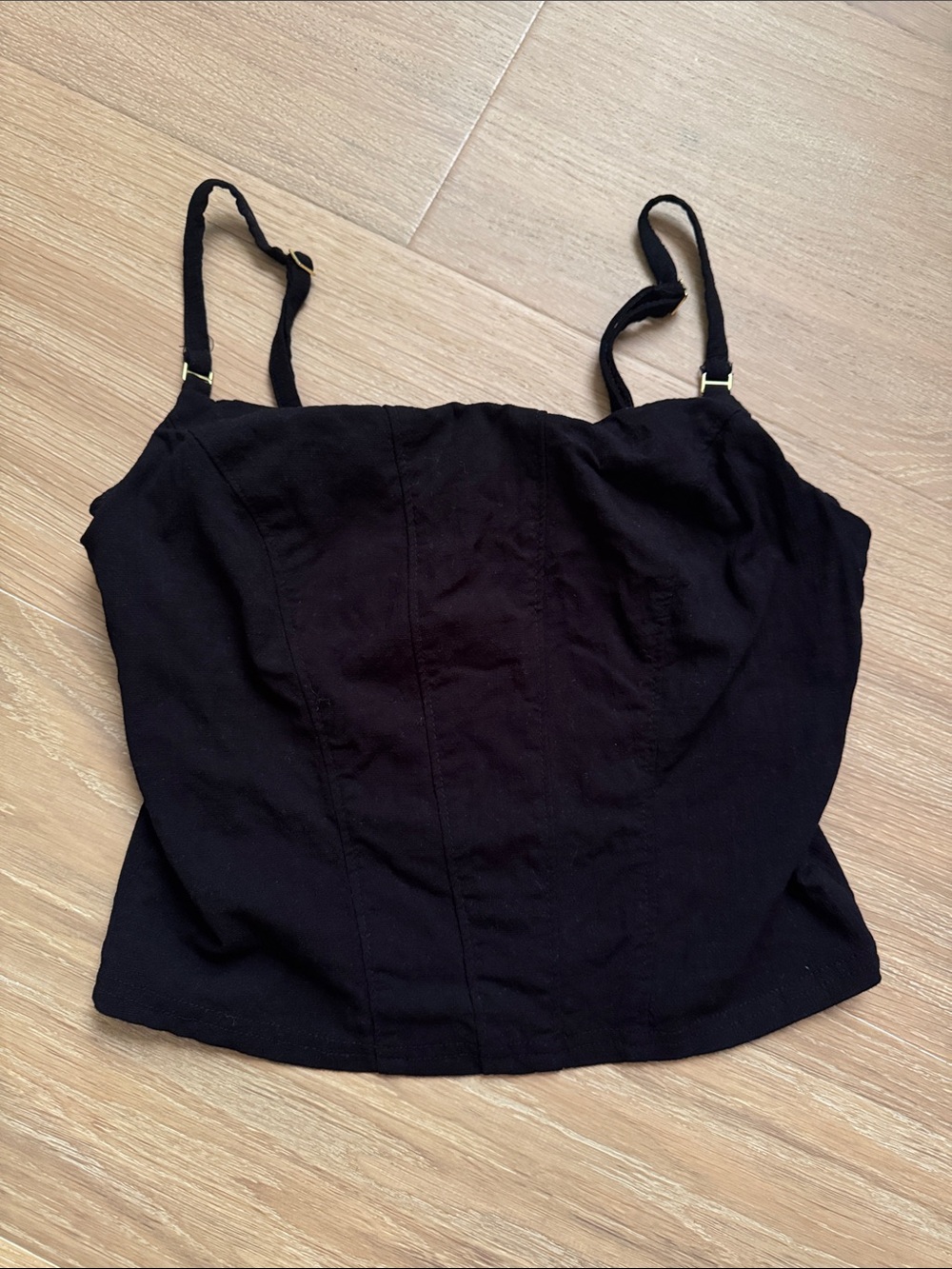 Free People Intimately Linen Crop Top